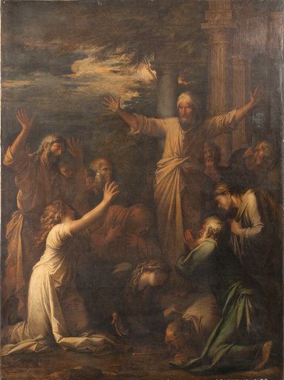 Joona saarnaa Niniven asukkaille tekijältä Salvator Rosa