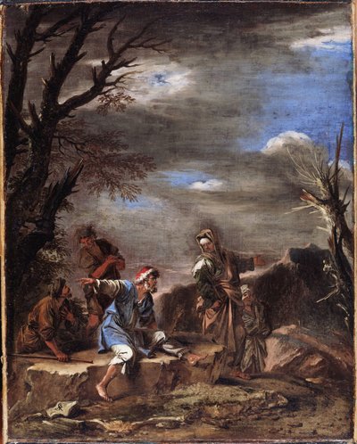 Maisema ja hahmoja tekijältä Salvator Rosa