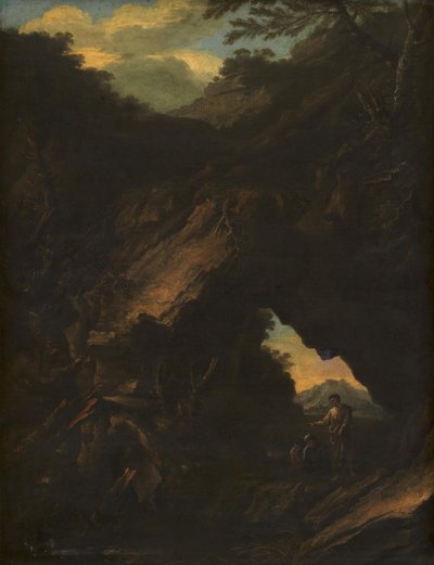 Maisema "Arco Naturalen" kanssa tekijältä Salvator Rosa