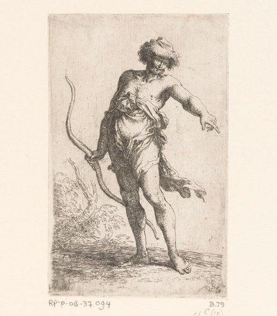 Mies jousi kanssa Pienet hahmot (sarjan nimi) Figuriini (sarjan nimi) tekijältä Salvator Rosa