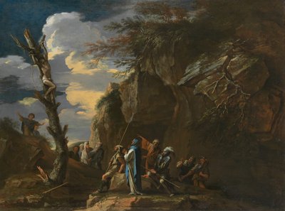 Polykrateen ristiinnaulitseminen, n. 1664. tekijältä Salvator Rosa