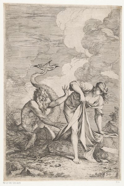 Scylla pakenee Glaucusta tekijältä Salvator Rosa