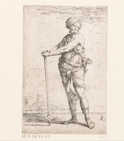 Sotilas taisteluvasaralla Pienet hahmot (sarjan nimi) Figuriini (sarjan nimi) tekijältä Salvator Rosa