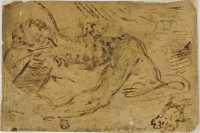 Kaksi painiskelevaa hahmoa tekijältä Salvator Rosa