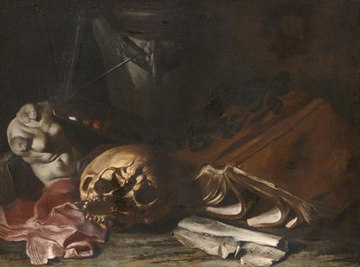 Vanitas-asetelma tekijältä Salvator Rosa