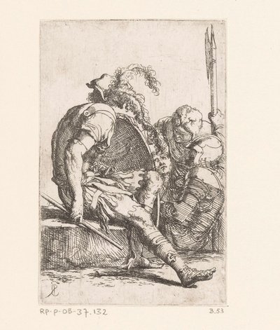 Neljä sotilasta Pienet hahmot (sarjan nimi) Figuuri (sarjan nimi) tekijältä Salvator Rosa