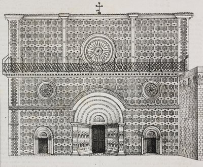 Santa Maria di Collemaggion basilikan julkisivu, L