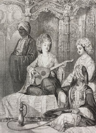 Harem in East, litografia Salvatore Puglia Poliorama Pittorescosta, n:o 2, 19. elokuuta tekijältä Salvatore Puglia