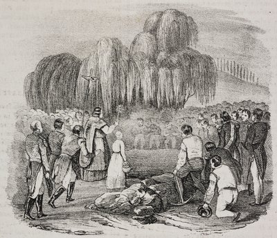 Napoleon Bonaparten hautajaiset Pyhän Helenan saarella 9. toukokuuta tekijältä Salvatore Puglia