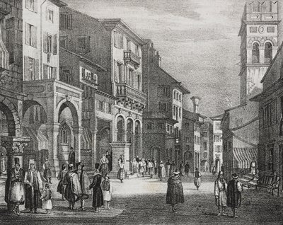 Royal Road, Korfu, Kreikka, Salvatore Puglian litografia Poliorama Pittorescosta, n:o 23, 11. tammikuuta tekijältä Salvatore Puglia
