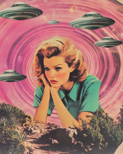 Retro-scifi-nainen tekijältä Samantha Hearn