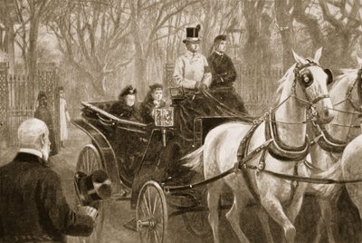 Kuningatar Victorian viimeinen ajomatka: Osborne, 15. tammikuuta tekijältä Samuel (after) Begg