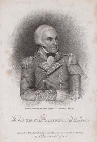Sir William Skeffington (1742-1815), Leicestershire Yeomanryn eversti (kaiverrus) tekijältä Samuel (after) Drummond