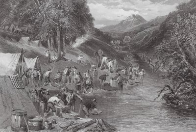 Australia: (kaiverrus): Alluvial Gold Washing (kaiverrus) tekijältä Samuel (after) Prout