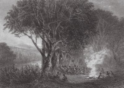 Australia: Murray-joen rannalla (kaiverrus). tekijältä Samuel (after) Prout