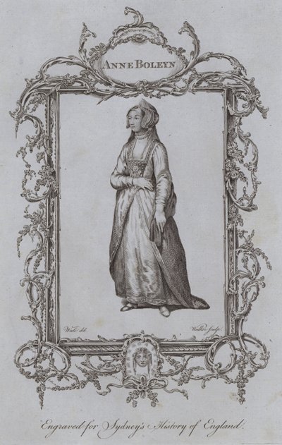 Anne Boleyn (kaiverrus) tekijältä Samuel (after) Wale