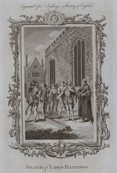 Lord Hastingsin kuolema (kaiverrus) tekijältä Samuel (after) Wale