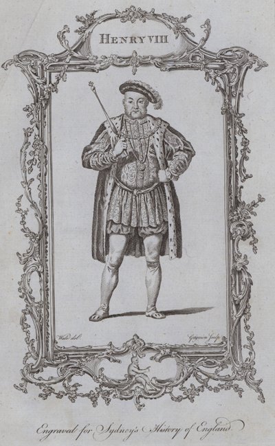 Henry VIII (kaiverrus) tekijältä Samuel (after) Wale