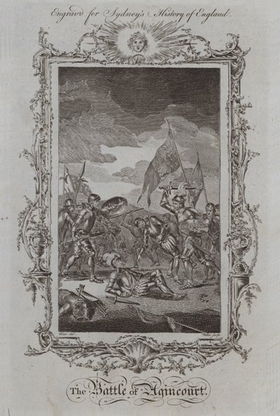 Agincourtin taistelu (kaiverrus) tekijältä Samuel (after) Wale