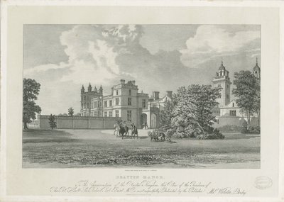 Drayton Bassett - "Drayton Manor": litografia ja [?1800-luku] tekijältä Samuel A. Rayner