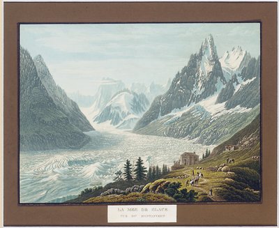 Jäämeri, näkymä Montanvertille tekijältä Samuel Birmann