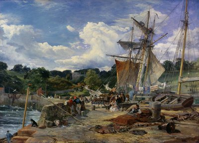 The Pier Head, Aberdour, Firth of Forth, 1865 tekijältä Samuel Bough