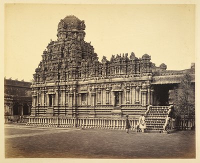 Näkymä Subrahmanya-temppelille lähellä Pagodia, Tanjore tekijältä Samuel Bourne