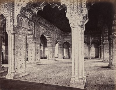 Delhi. Keisarin palatsi. Dewanin sisätila yksityissalissa tekijältä Samuel Bourne