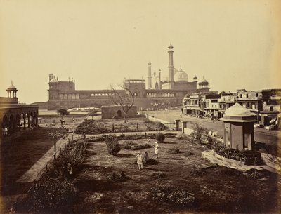 Delhi; Jumma Musjid, pohjoisesta katsottuna tekijältä Samuel Bourne