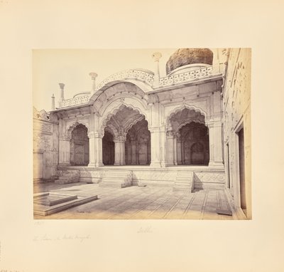 Delhi; palatsi, Motee Musjid (Helmimoskeija) tekijältä Samuel Bourne
