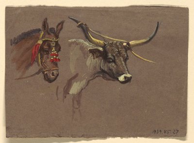 Piirustus, Tutkimuksia Italiasta, 1872-73 tekijältä Samuel Colman