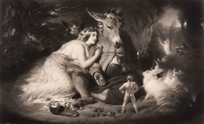 Kesäyön unelma Shakespeare, näytös 4, kohtaus 1, marraskuu 1857. tekijältä Samuel Cousins