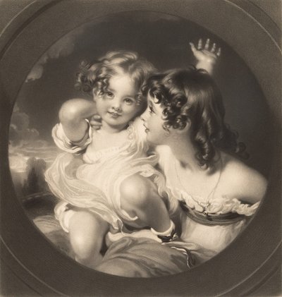 Luonto The Calmady Children, 1835. tekijältä Samuel Cousins