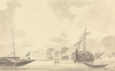 Veneitä Hooghly [Hooghly] -joella tekijältä Samuel Davis