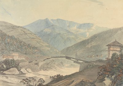 Näkymä lähellä Tassisudon [Tashicho Dzong] Bhutanissa tekijältä Samuel Davis