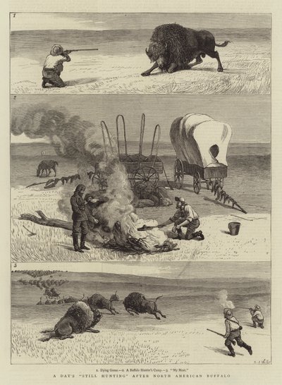 Päivän metsästys Pohjois-Amerikan Buffalon jälkeen tekijältä Samuel Edmund Waller