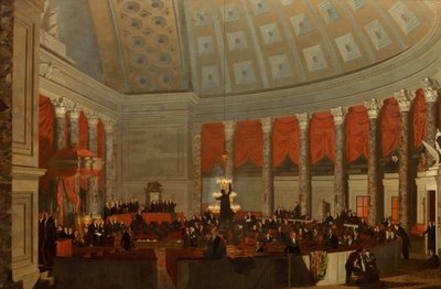 Edustajainhuone, n. 1822 tekijältä Samuel Finley Breese Morse
