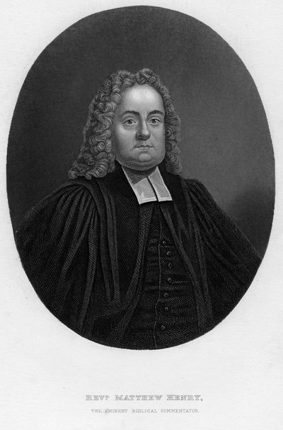 Matthew Henry 1662-1714, englantilainen raamatunkommentaattori ja pappi, 1800-luku. tekijältä Samuel Freeman