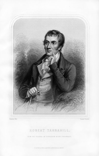 Robert Tannahill, skotlantilainen runoilija, 1870 tekijältä Samuel Freeman