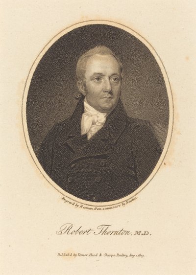 Robert Thornton, M.D. tekijältä Samuel Freeman after William John Newton