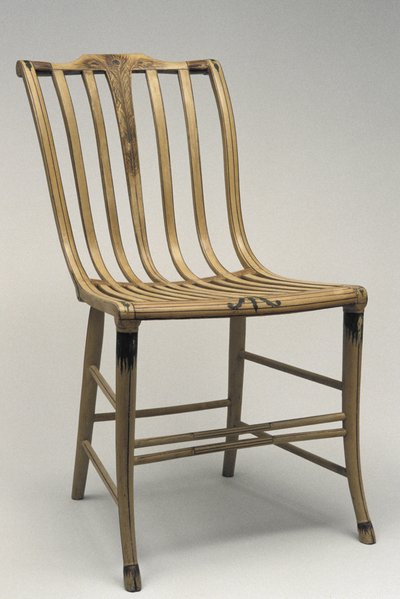 Sivutuoli, c. 1808-1812 (koivu, tammipyökki, maali) tekijältä Samuel Gragg