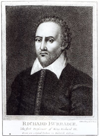Muotokuva Richard Burbadgesta (1573-1619) tekijältä Samuel Harding