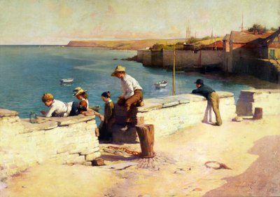 Ilta Padstowissa, 1890 tekijältä Samuel Henry William Llewelyn