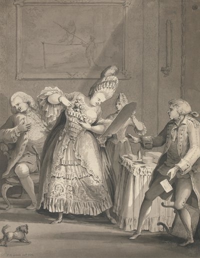 Englantilainen nainen Pariisissa tekijältä Samuel Hieronymus Grimm