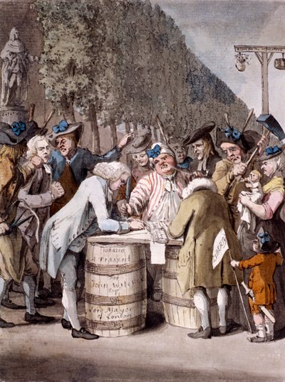 Middlesexin vaalit, 1775. tekijältä Samuel Hieronymus Grimm
