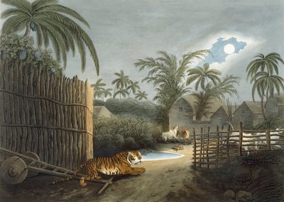 Tiikeri kulkee kylän läpi (karja kauhuissaan), Thomas Williamsonin teoksesta 