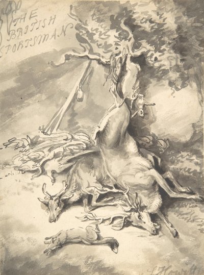 Suunnittelu brittiläisen urheilijan etuosaan, n. 1812. tekijältä Samuel Howitt