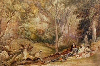 Piirustusjuhlat Leigh Woodsissa, c. 1830 tekijältä Samuel Jackson