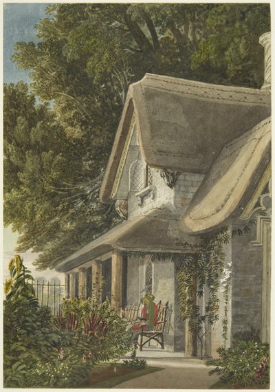 The Lodge, Broomwell House, Brislington, n. 1824 (kynä ja akvarelli paperilla) tekijältä Samuel Jackson