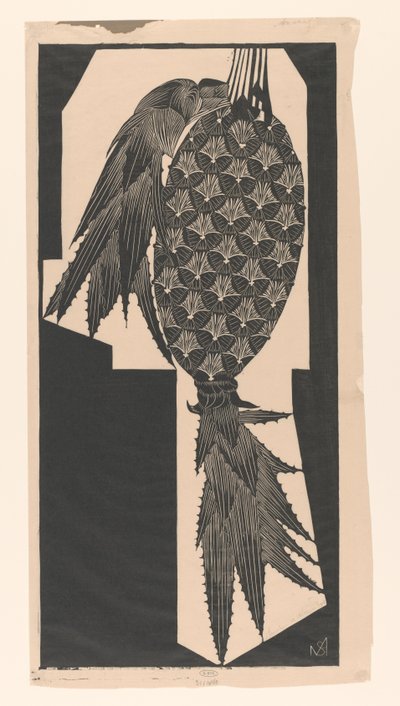 Ananas (alkuperäinen nimi esineessä) tekijältä Samuel Jessurun de Mesquita (signed by artist)